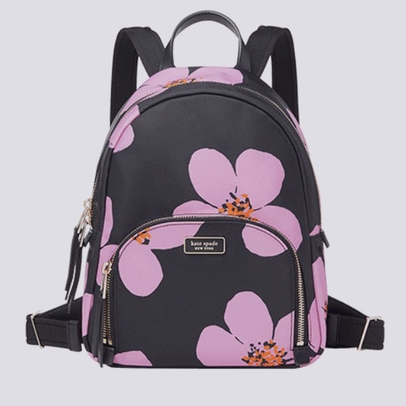 NWT Kate spade black floral medium dawn backpack - Picture 1 of 1